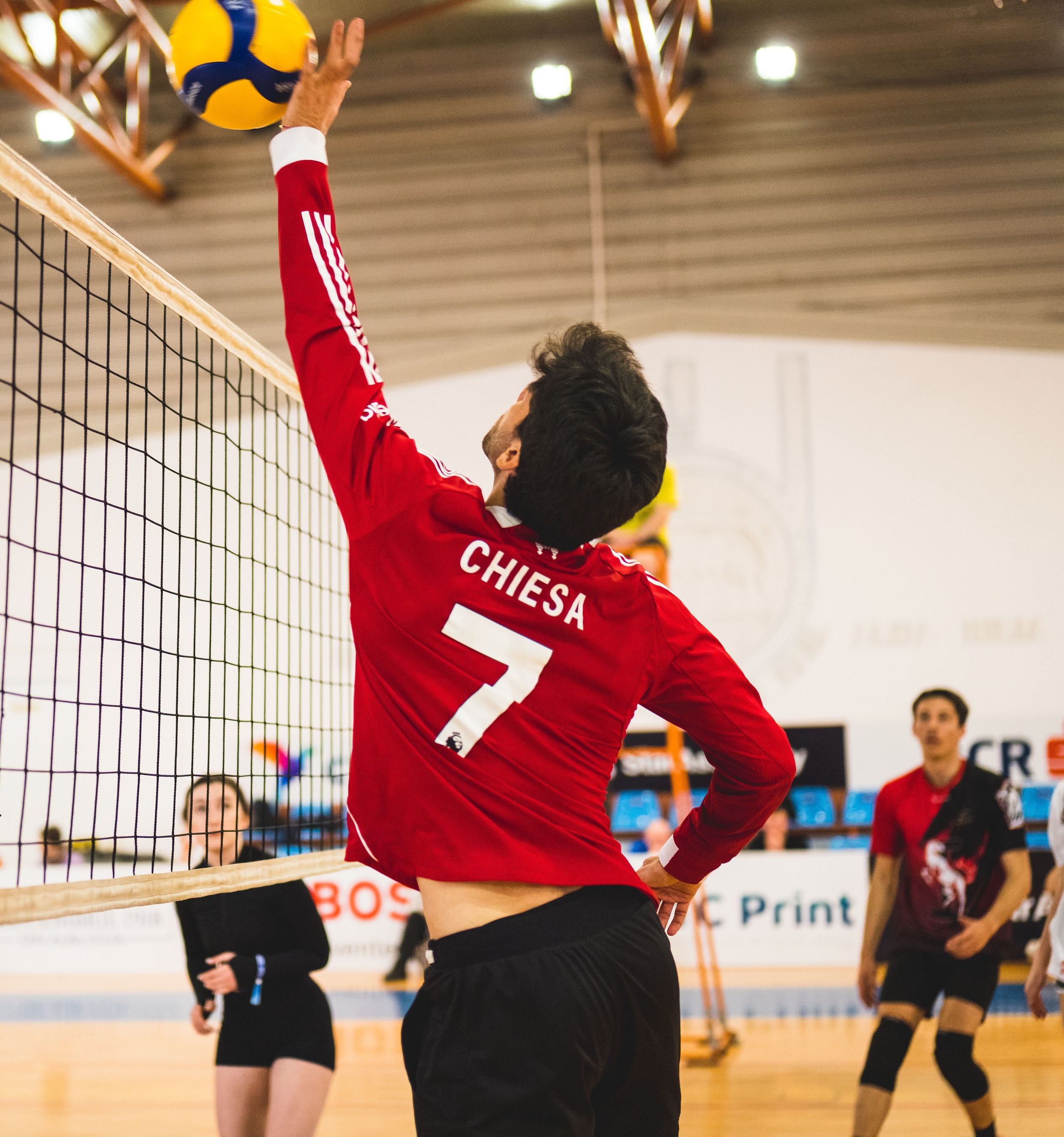 Volleyball action during National Erasmus Games
