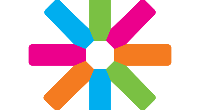 Logo of ESN. Colorful star
